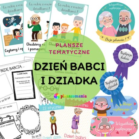 Dzień Babci i Dziadka - zestaw plansz tematycznych nr 14