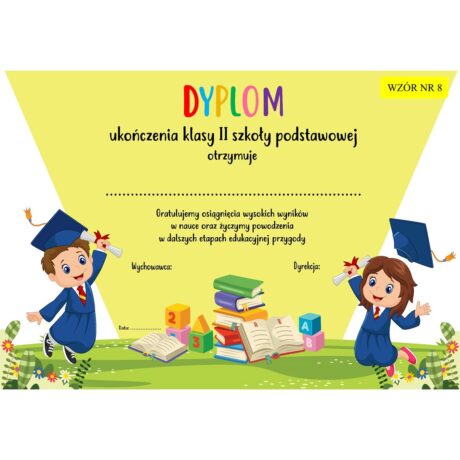 Dyplom – szkoła podstawowa – wzór nr 8