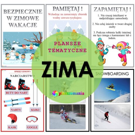 Zima - zestaw plansz tematycznych nr 15