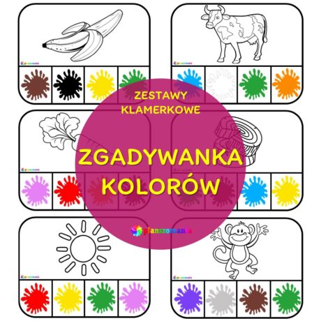 Zgadywanka kolorów - zestaw klamerkowy nr 4