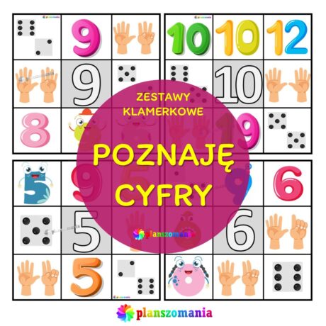 Poznaję cyfry - zestaw klamerkowy nr 1