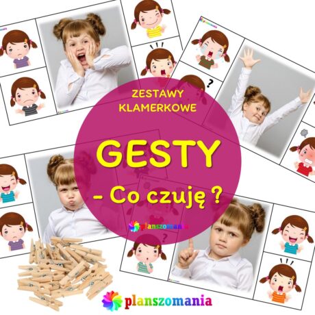 Gesty - co czuję? - zestaw klamerkowy nr 5