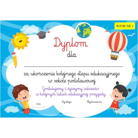 Dyplom - szkoła podstawowa - wzór nr 1