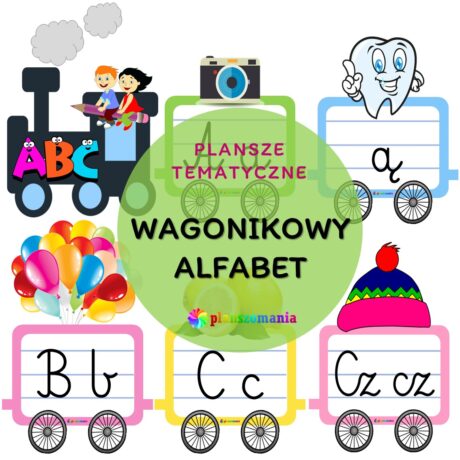 Wagonikowy alfabet - zestaw plansz tematycznych nr 5