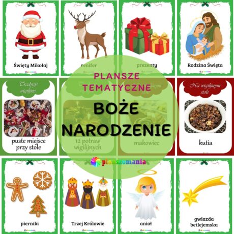 Święta Bożego Narodzenia - zestaw plansz tematycznych nr 9