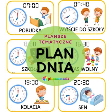 Plan dnia - zestaw plansz tematycznych nr 22