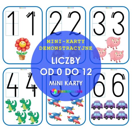 Mini-karty monograficzne - liczby od 0 do 12