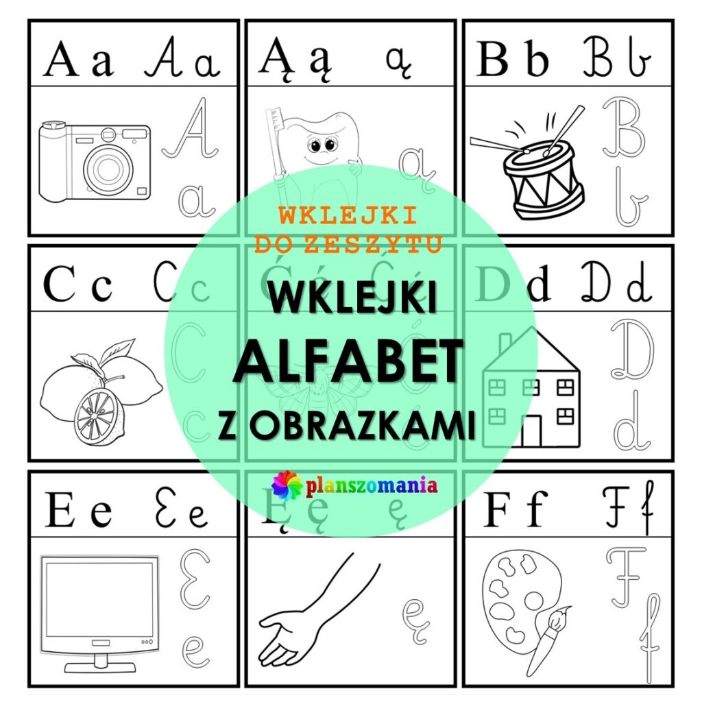 Wklejki Do Zeszytu - PLANSZOMANIA - Materiały Edukacyjne Dla Dzieci