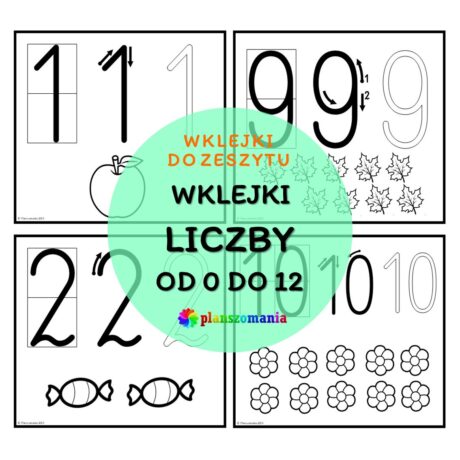 Wklejki - liczby od 0 do 12