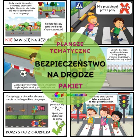 Bezpieczeństwo na drodze - zestaw plansz tematycznych nr 37