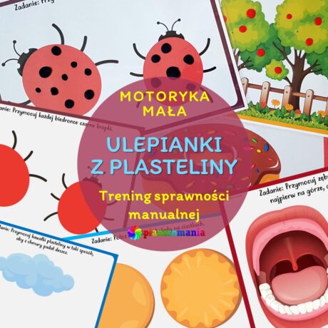 Ulepianki z plasteliny - szablony do ćwiczeń manualnych
