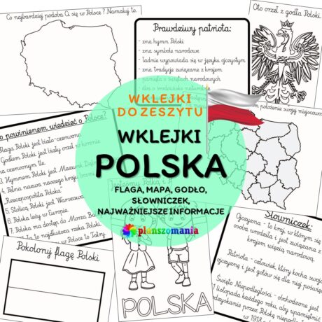 Wklejki do zeszytu - Polska