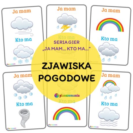 Zjawiska pogodowe - gra z serii "Ja mam...Kto ma..."