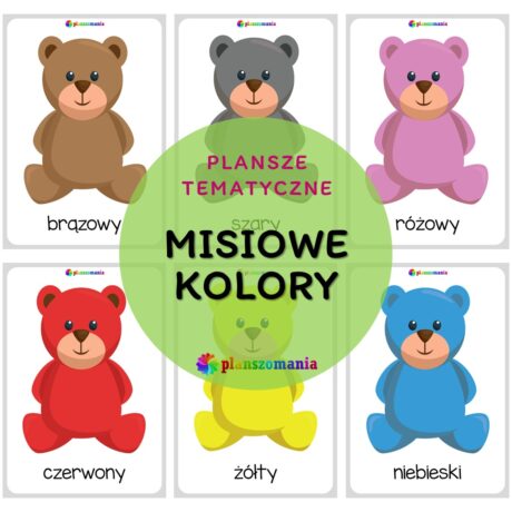 Misiowe kolory - zestaw plansz edukacyjnych