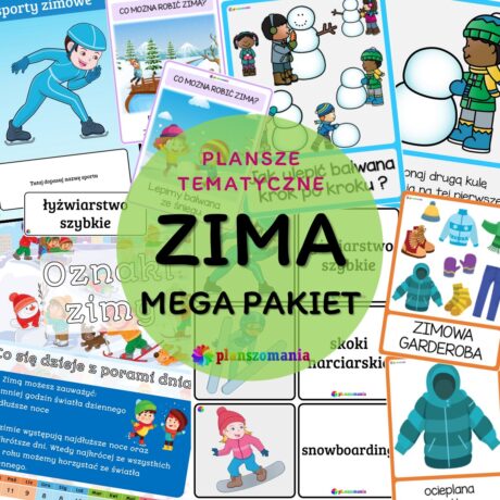 Zima - mega pakiet - zestaw plansz edukacyjnych