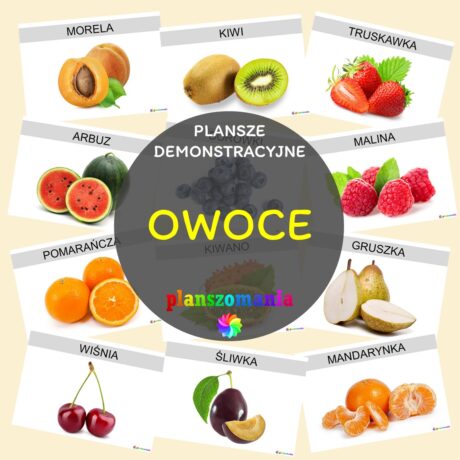 Owoce - plansze demonstracyjne