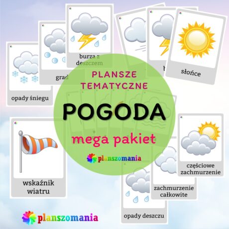 Pogoda - mega pakiet plansz edukacyjnych