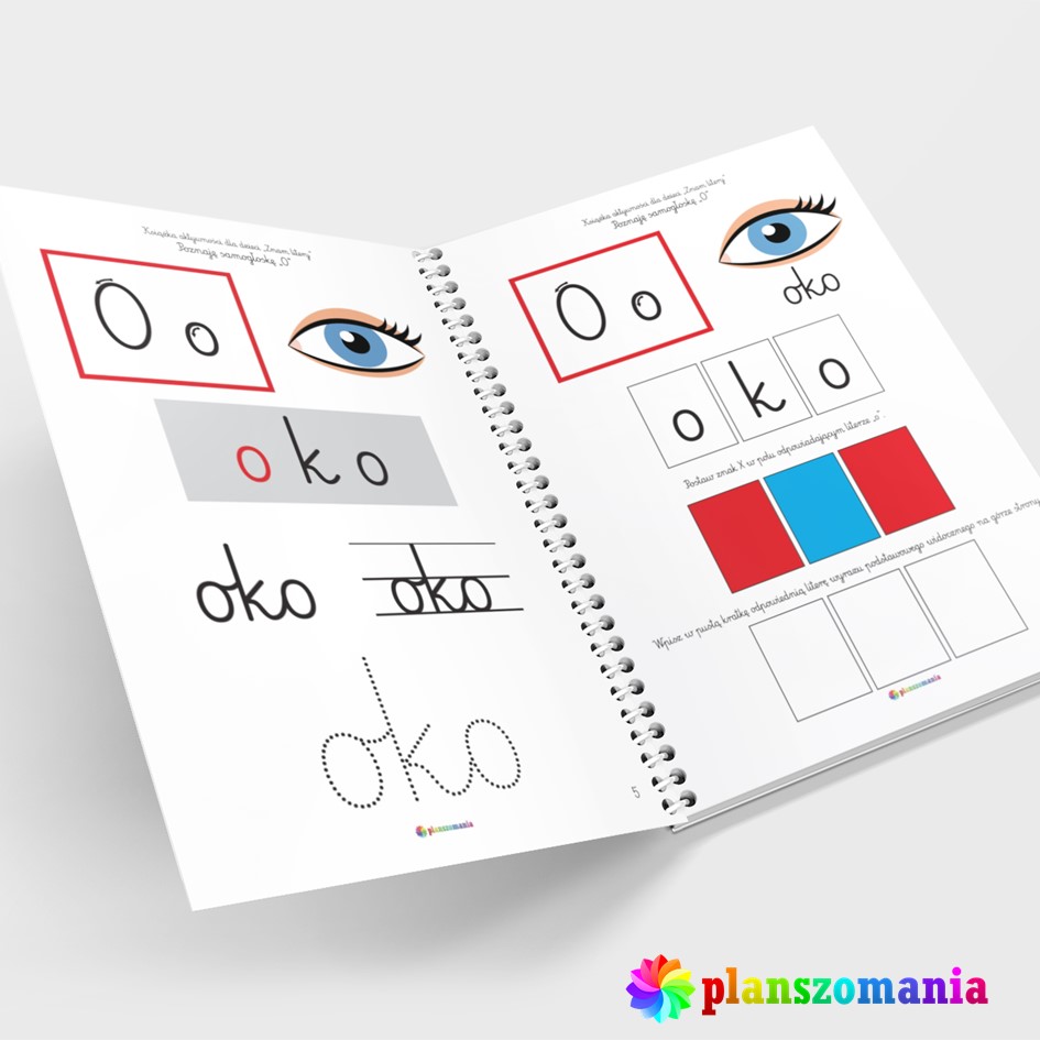 Poznaję samogłoskę O - książka aktywności dla dzieci z serii 