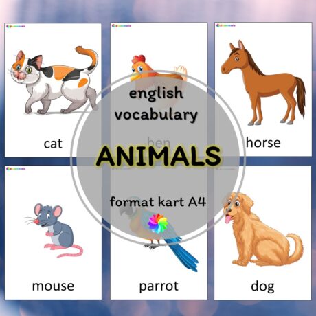 Animals - plansze ze słownictwem z języka angielskiego