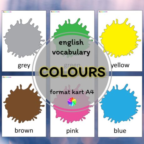 Colours - plansze ze słownictwem z języka angielskiego