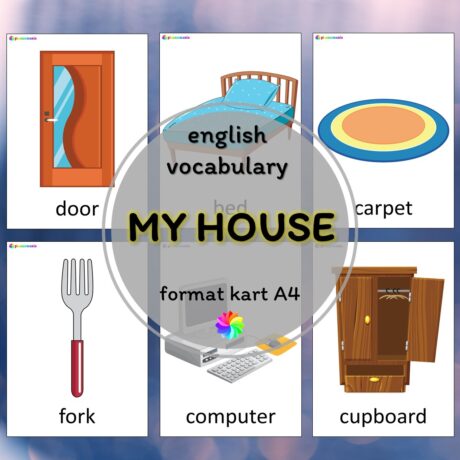 My house - plansze ze słownictwem z języka angielskiego