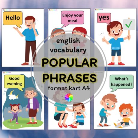 Popular phrases - plansze ze słownictwem z języka angielskiego