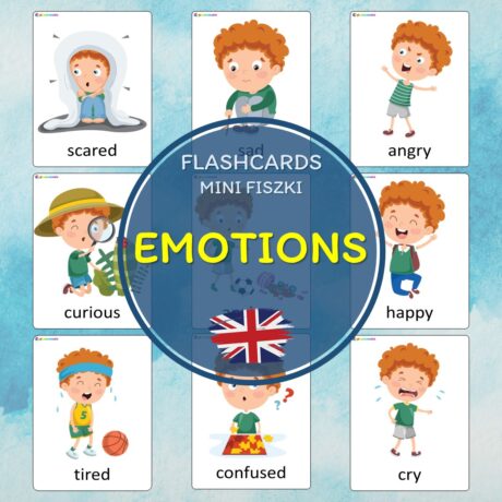 Emotions - fiszki obrazkowe w języku angielskim (Emocje - flashcards)
