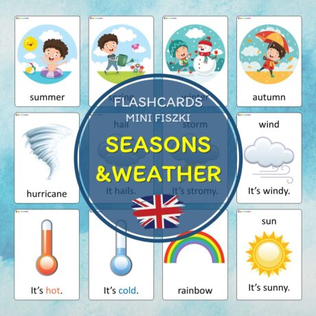 seasons weather pory roku i pogoda pomoce dydaktyczne dla dzieci pdf język angielski słówka vocabulary
