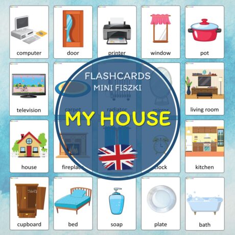 Mój dom - fiszki obrazkowe w języku angielskim (My house - flashcards)