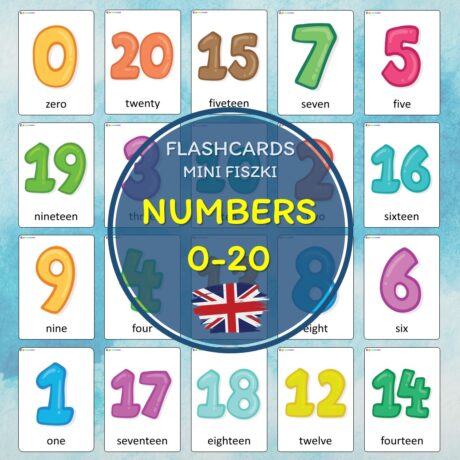 Liczby - fiszki obrazkowe w języku angielskim (Numbers- flashcards)