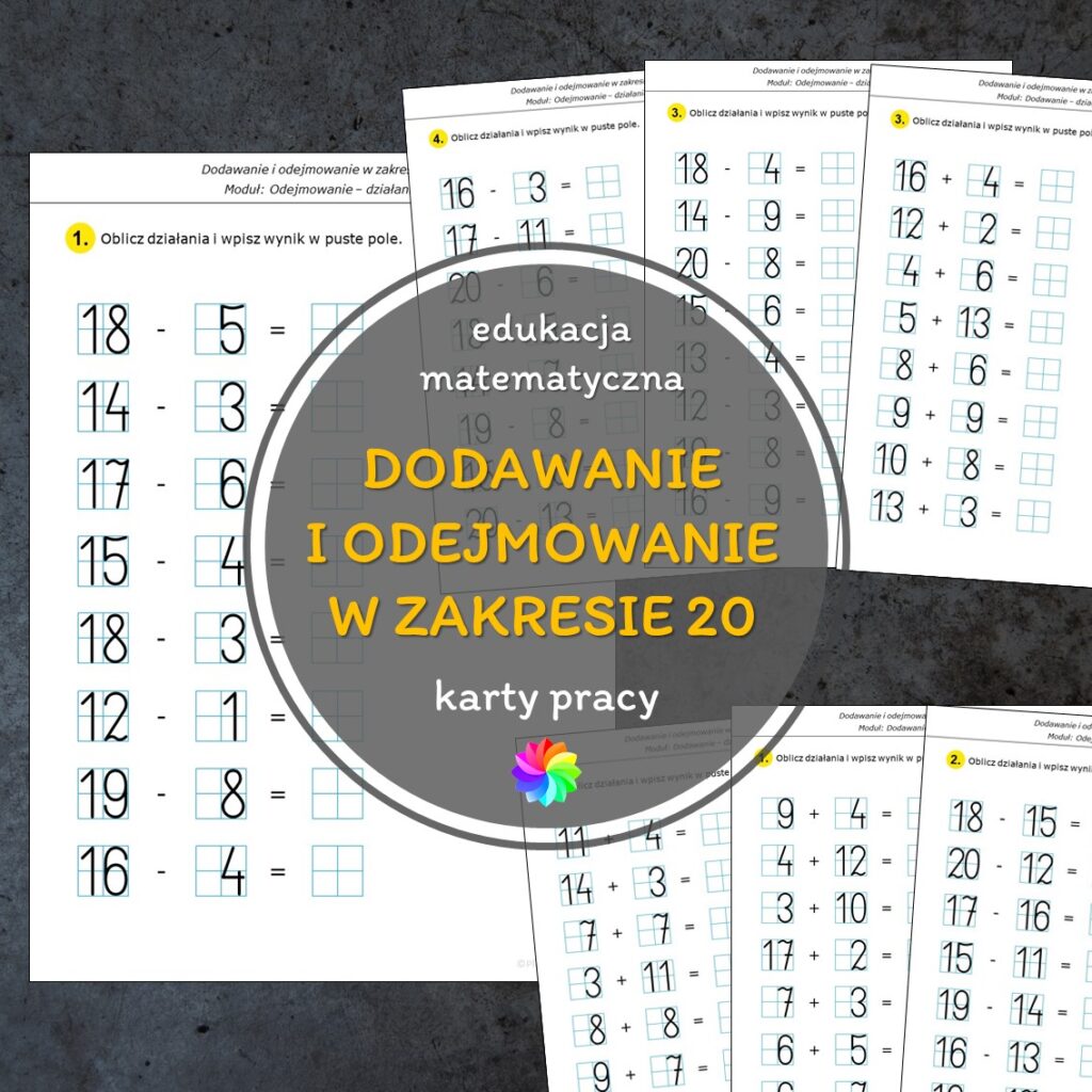 Dodawanie I Odejmowanie W Zakresie Karty Pracy Pomoce Edukacyjne Pdf